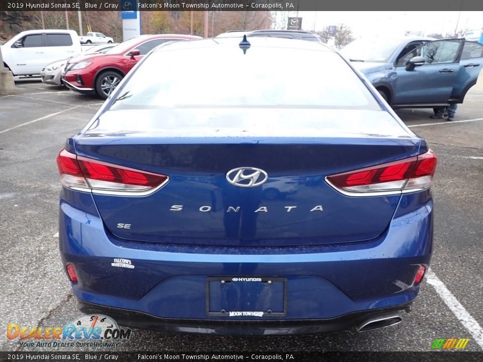 2019 Hyundai Sonata SE Blue / Gray Photo #3