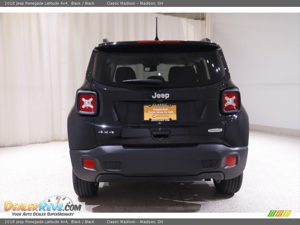 2018 Jeep Renegade Latitude 4x4 Black / Black Photo #19