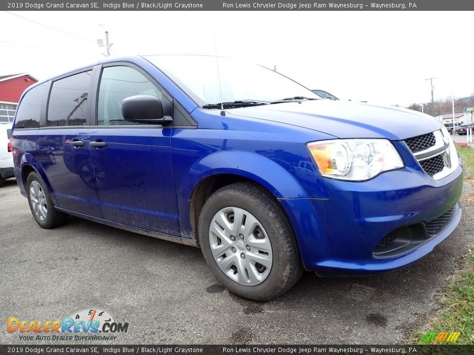 2019 Dodge Grand Caravan SE Indigo Blue / Black/Light Graystone Photo #4