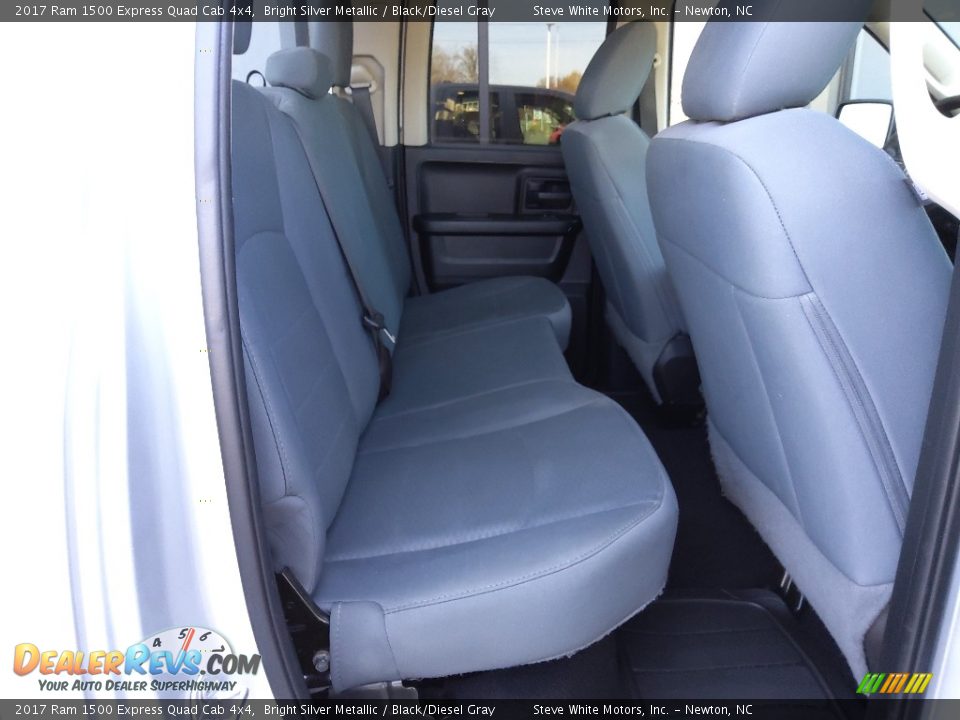 2017 Ram 1500 Express Quad Cab 4x4 Bright Silver Metallic / Black/Diesel Gray Photo #17