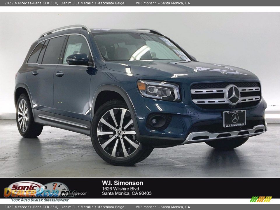 2022 Mercedes-Benz GLB 250 Denim Blue Metallic / Macchiato Beige Photo #1