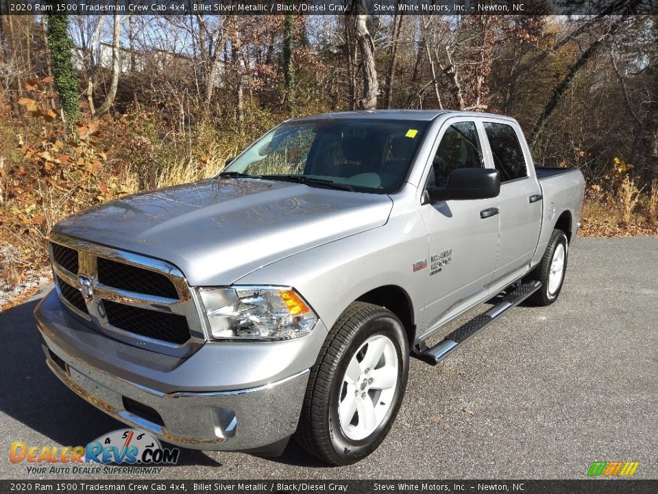 2020 Ram 1500 Tradesman Crew Cab 4x4 Billet Silver Metallic / Black/Diesel Gray Photo #2