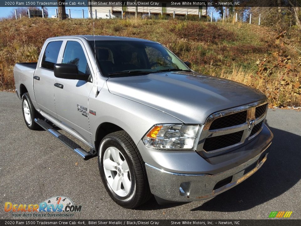 2020 Ram 1500 Tradesman Crew Cab 4x4 Billet Silver Metallic / Black/Diesel Gray Photo #4