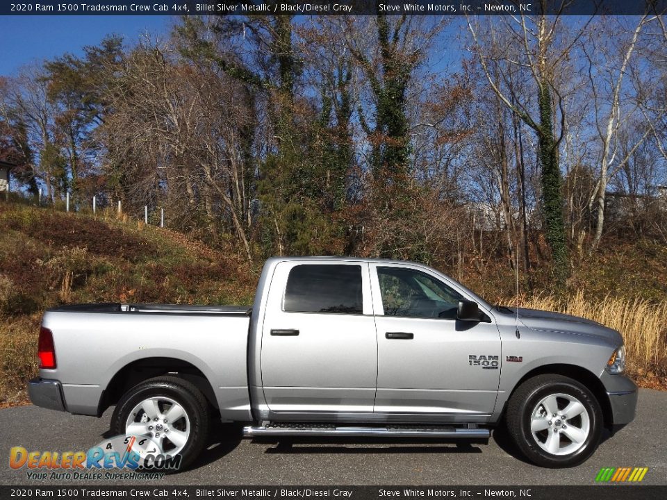 2020 Ram 1500 Tradesman Crew Cab 4x4 Billet Silver Metallic / Black/Diesel Gray Photo #5