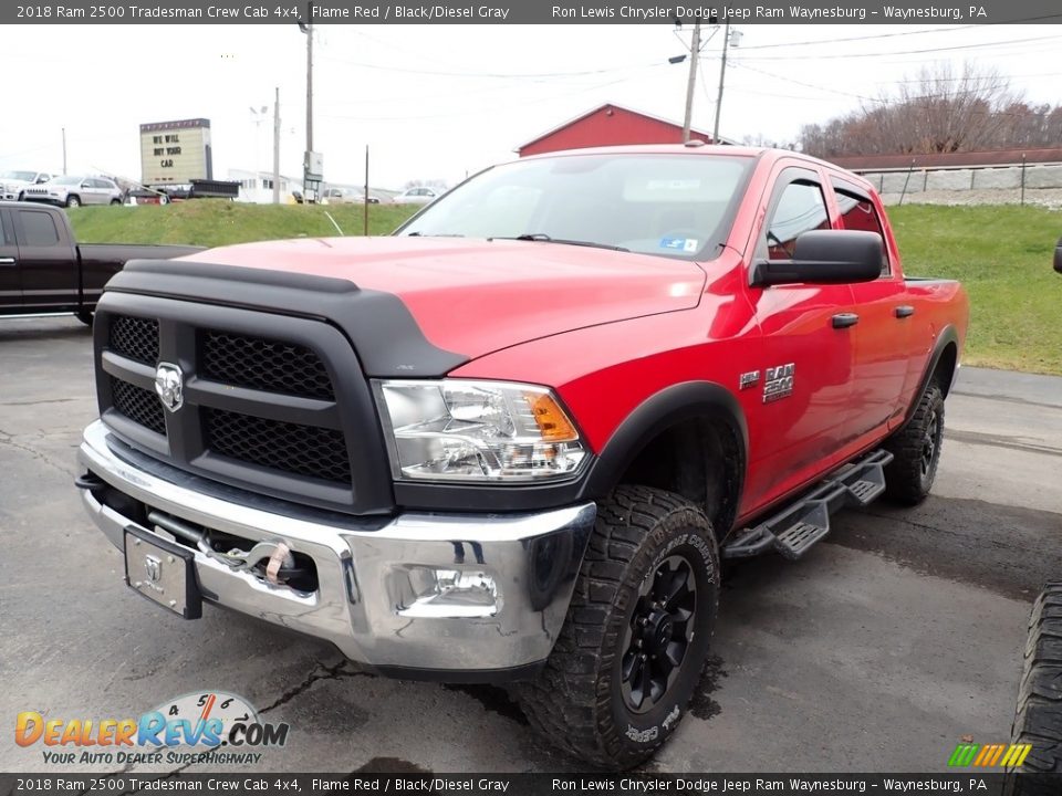2018 Ram 2500 Tradesman Crew Cab 4x4 Flame Red / Black/Diesel Gray Photo #1