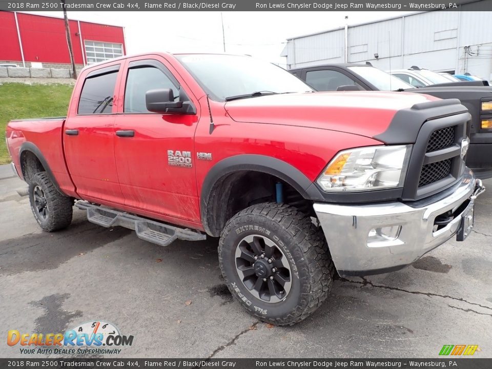 2018 Ram 2500 Tradesman Crew Cab 4x4 Flame Red / Black/Diesel Gray Photo #4
