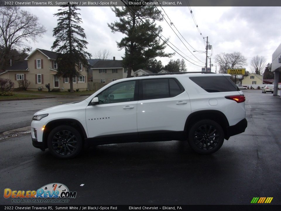 2022 Chevrolet Traverse RS Summit White / Jet Black/­Spice Red Photo #2