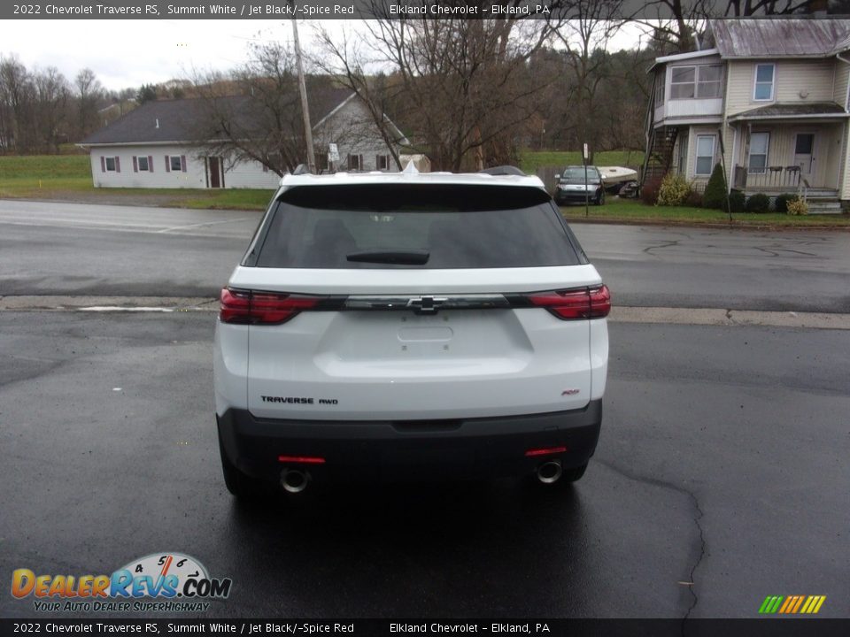 2022 Chevrolet Traverse RS Summit White / Jet Black/­Spice Red Photo #4