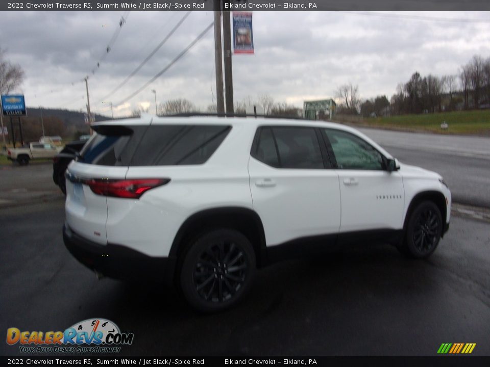 2022 Chevrolet Traverse RS Summit White / Jet Black/­Spice Red Photo #5