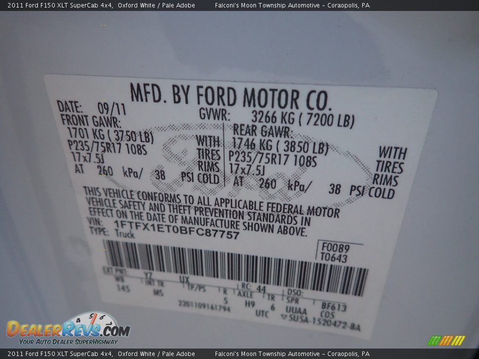2011 Ford F150 XLT SuperCab 4x4 Oxford White / Pale Adobe Photo #24