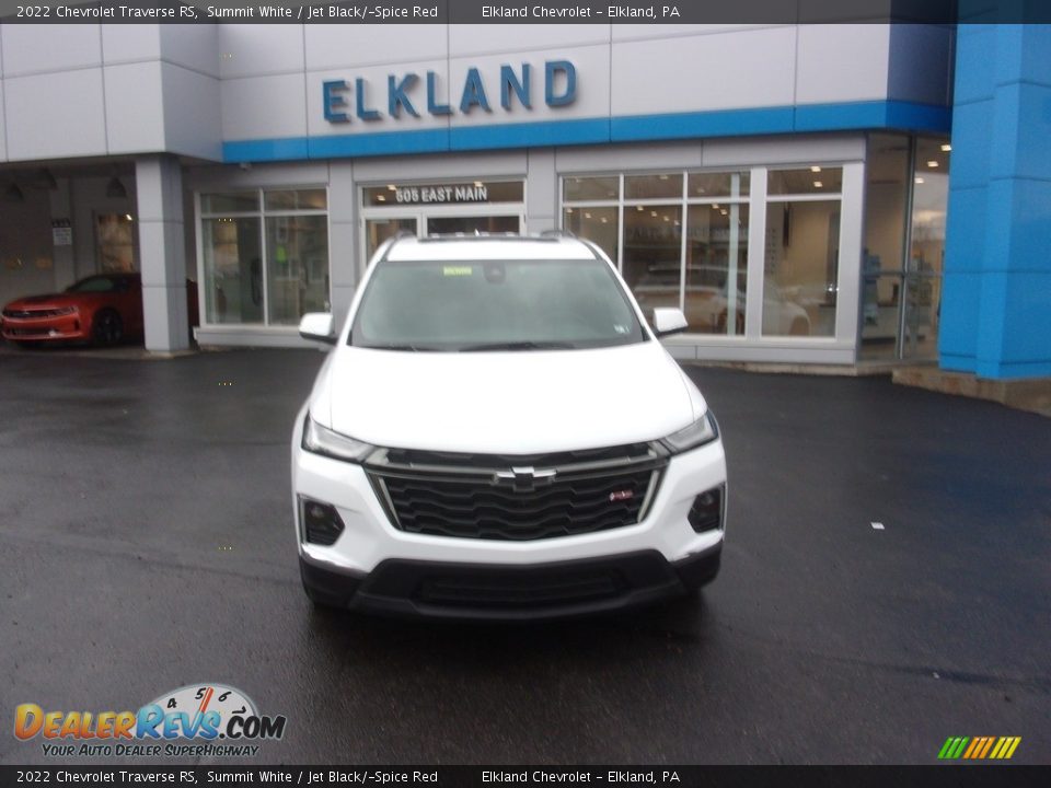 2022 Chevrolet Traverse RS Summit White / Jet Black/­Spice Red Photo #8