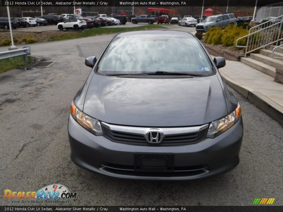 2012 Honda Civic LX Sedan Alabaster Silver Metallic / Gray Photo #7