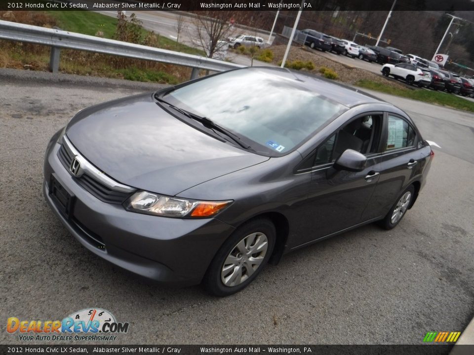 2012 Honda Civic LX Sedan Alabaster Silver Metallic / Gray Photo #8