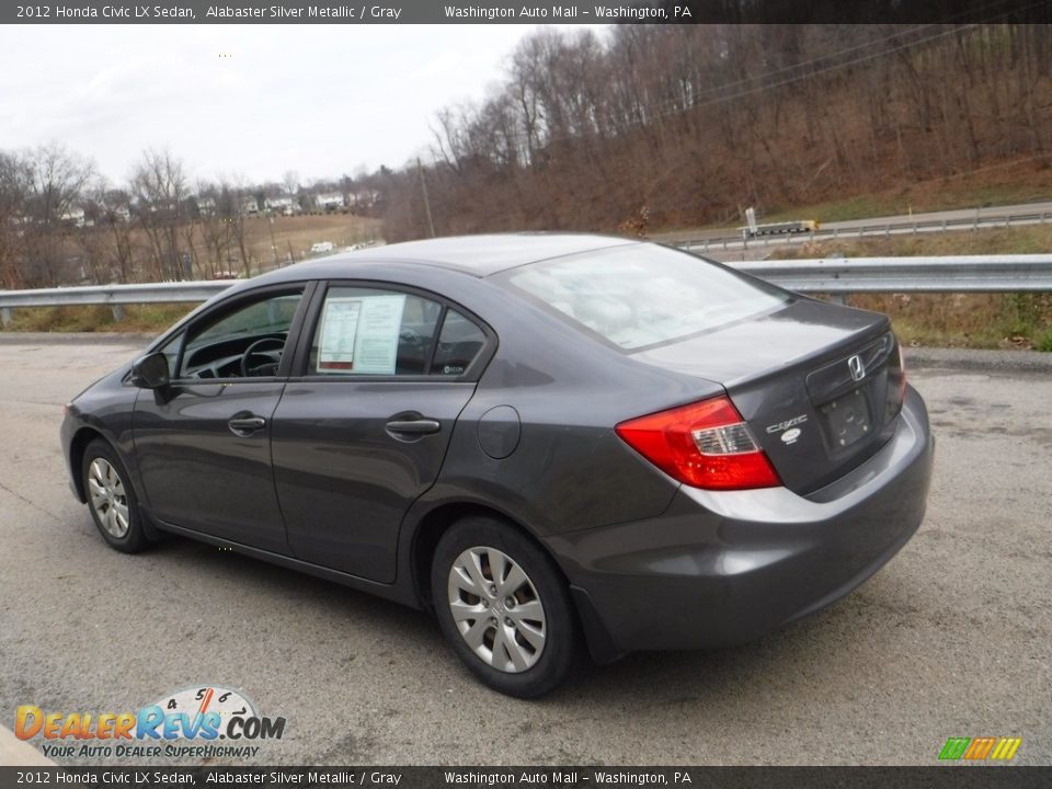 2012 Honda Civic LX Sedan Alabaster Silver Metallic / Gray Photo #10