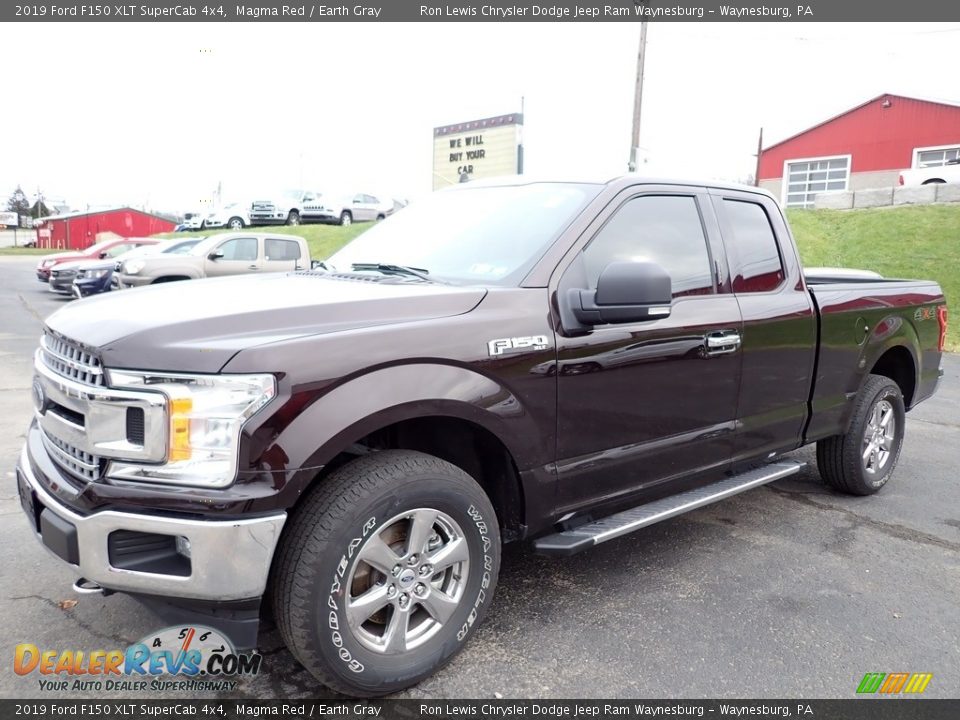 2019 Ford F150 XLT SuperCab 4x4 Magma Red / Earth Gray Photo #1