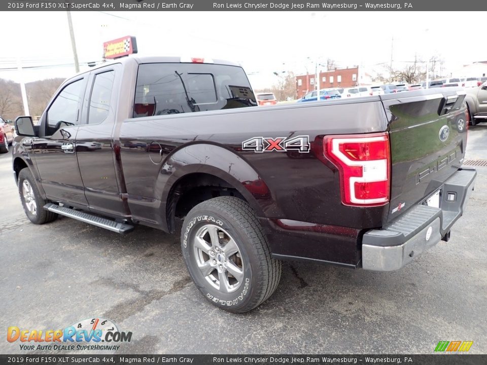 2019 Ford F150 XLT SuperCab 4x4 Magma Red / Earth Gray Photo #2