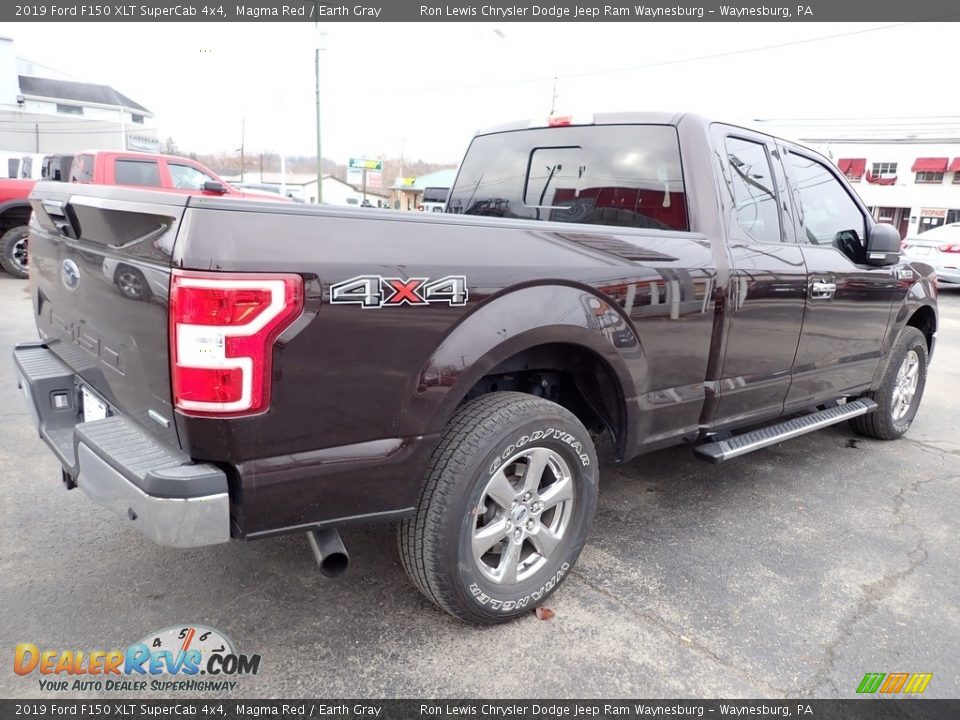 2019 Ford F150 XLT SuperCab 4x4 Magma Red / Earth Gray Photo #3