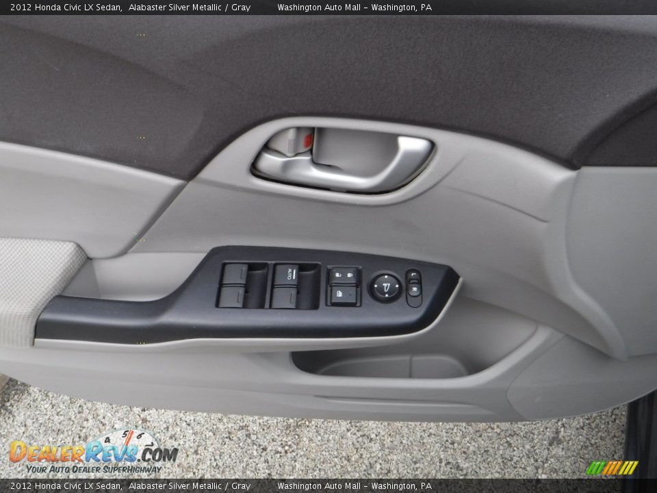 2012 Honda Civic LX Sedan Alabaster Silver Metallic / Gray Photo #14