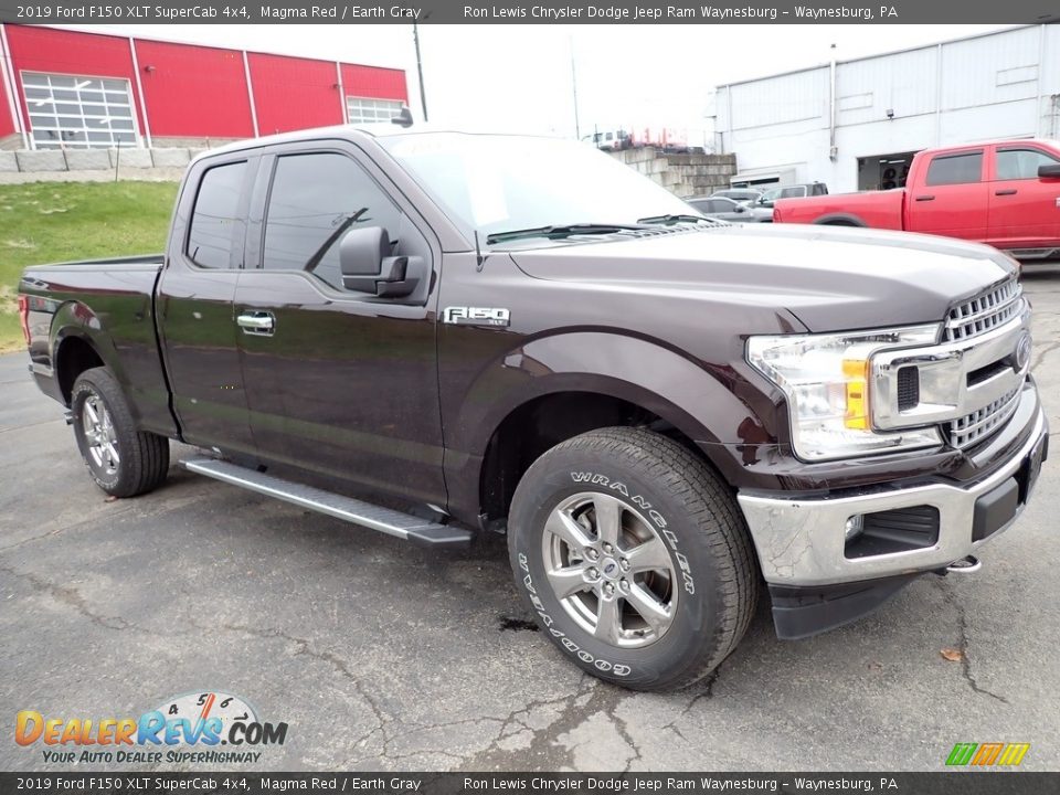 2019 Ford F150 XLT SuperCab 4x4 Magma Red / Earth Gray Photo #4