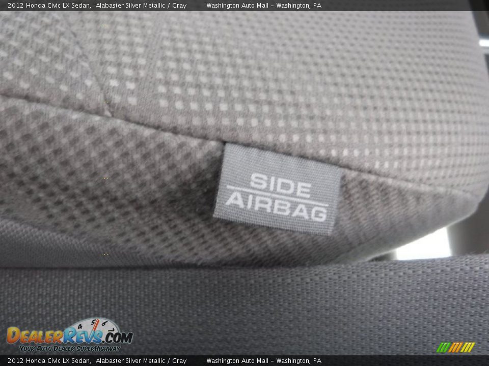 2012 Honda Civic LX Sedan Alabaster Silver Metallic / Gray Photo #17