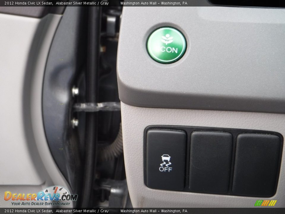 2012 Honda Civic LX Sedan Alabaster Silver Metallic / Gray Photo #18