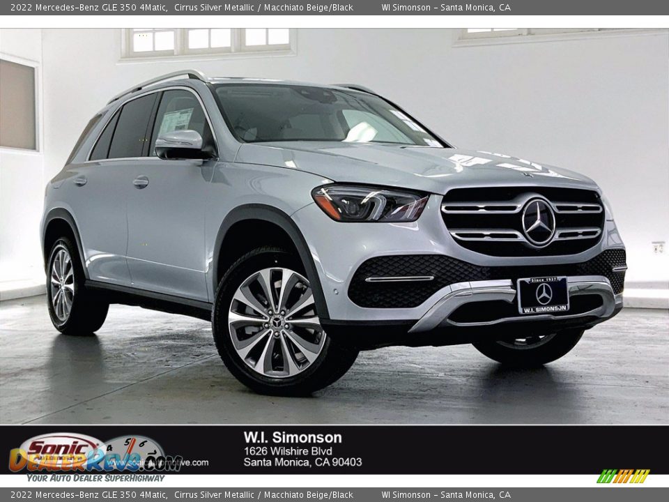 2022 Mercedes-Benz GLE 350 4Matic Cirrus Silver Metallic / Macchiato Beige/Black Photo #1