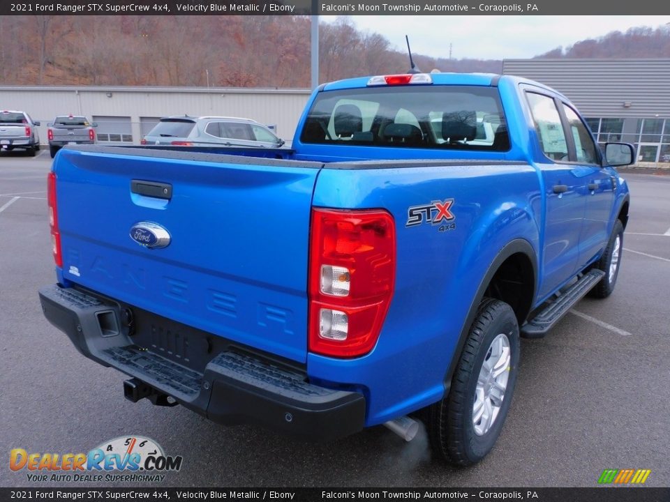 2021 Ford Ranger STX SuperCrew 4x4 Velocity Blue Metallic / Ebony Photo #2