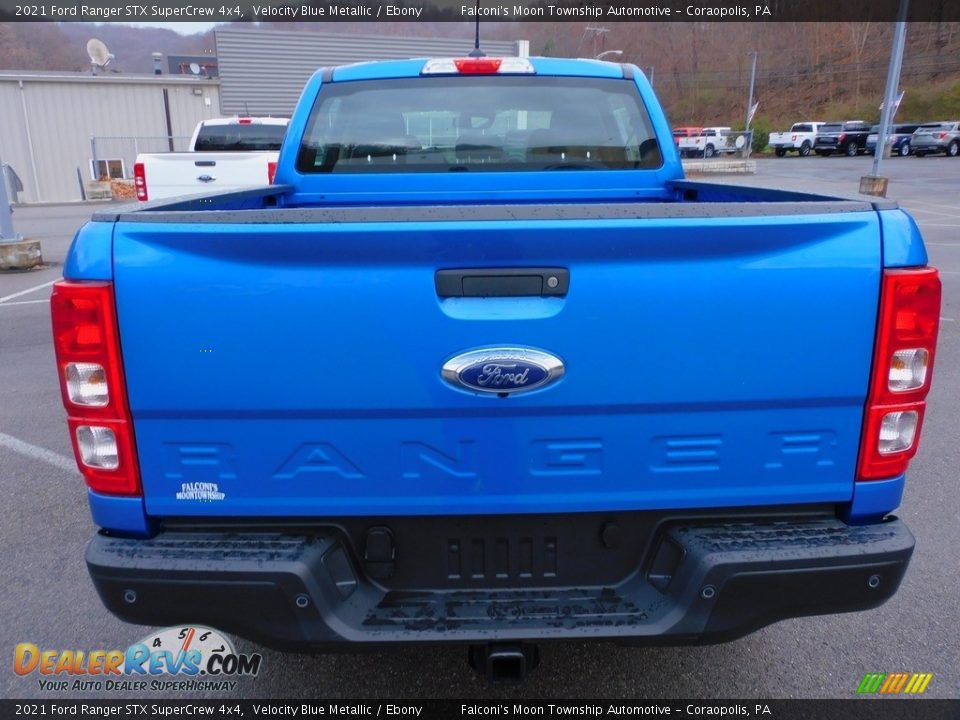 2021 Ford Ranger STX SuperCrew 4x4 Velocity Blue Metallic / Ebony Photo #3