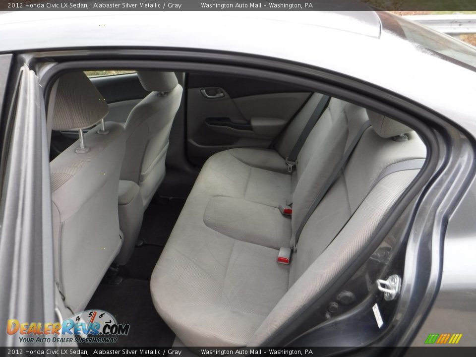 2012 Honda Civic LX Sedan Alabaster Silver Metallic / Gray Photo #22