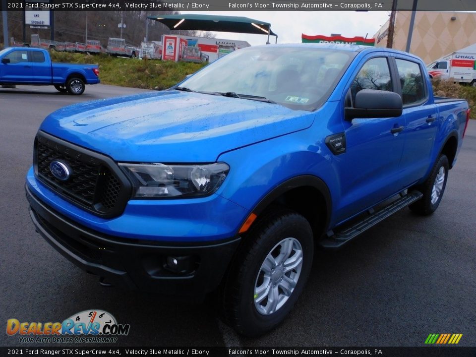 2021 Ford Ranger STX SuperCrew 4x4 Velocity Blue Metallic / Ebony Photo #7