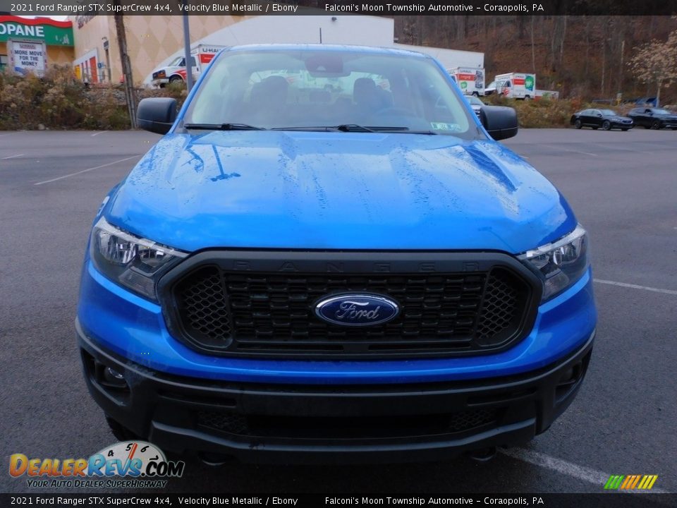 2021 Ford Ranger STX SuperCrew 4x4 Velocity Blue Metallic / Ebony Photo #8