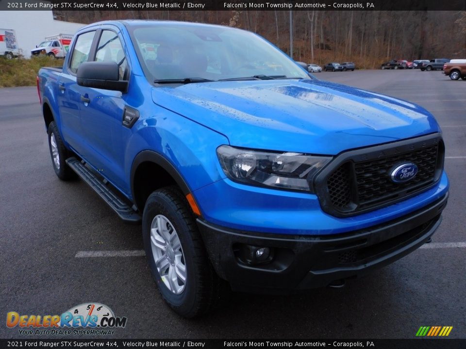2021 Ford Ranger STX SuperCrew 4x4 Velocity Blue Metallic / Ebony Photo #9