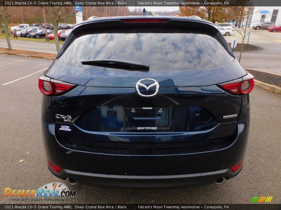 2021 Mazda CX-5 Grand Touring AWD Deep Crystal Blue Mica / Black Photo #3