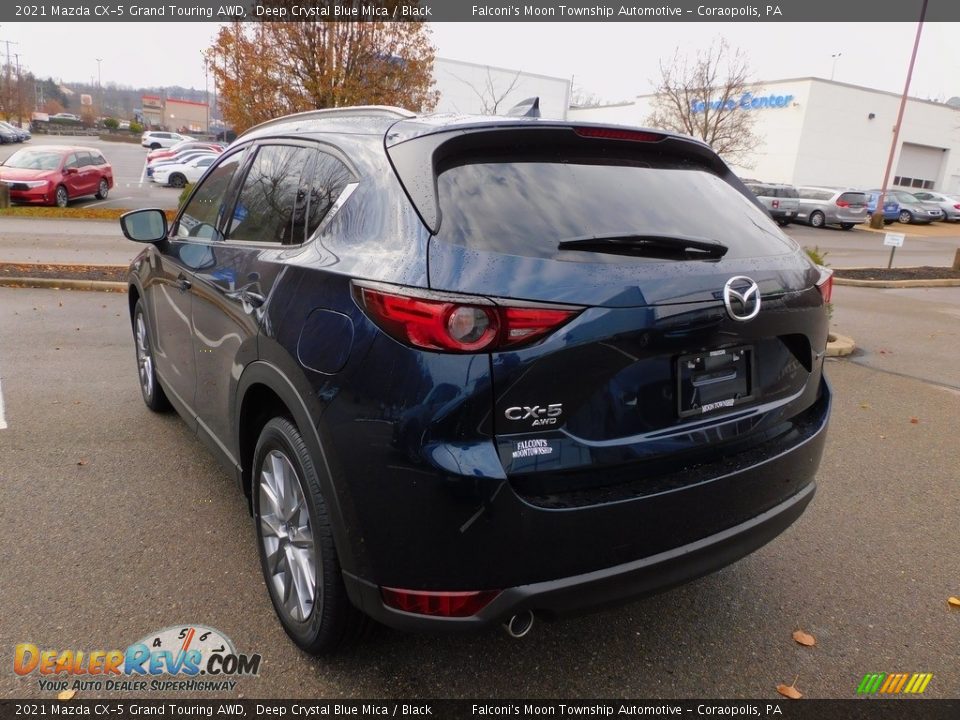 2021 Mazda CX-5 Grand Touring AWD Deep Crystal Blue Mica / Black Photo #5