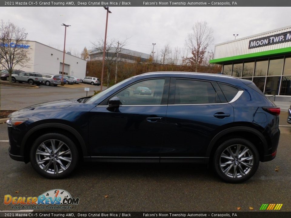 2021 Mazda CX-5 Grand Touring AWD Deep Crystal Blue Mica / Black Photo #6