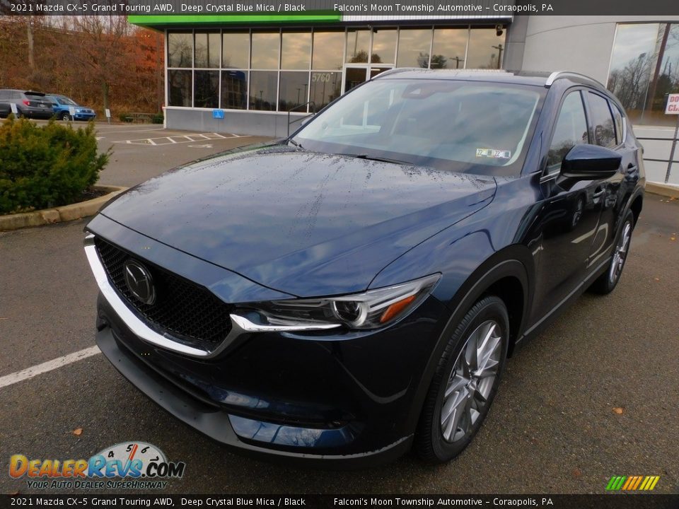 2021 Mazda CX-5 Grand Touring AWD Deep Crystal Blue Mica / Black Photo #7