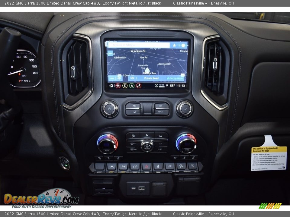 2022 GMC Sierra 1500 Limited Denali Crew Cab 4WD Ebony Twilight Metallic / Jet Black Photo #13