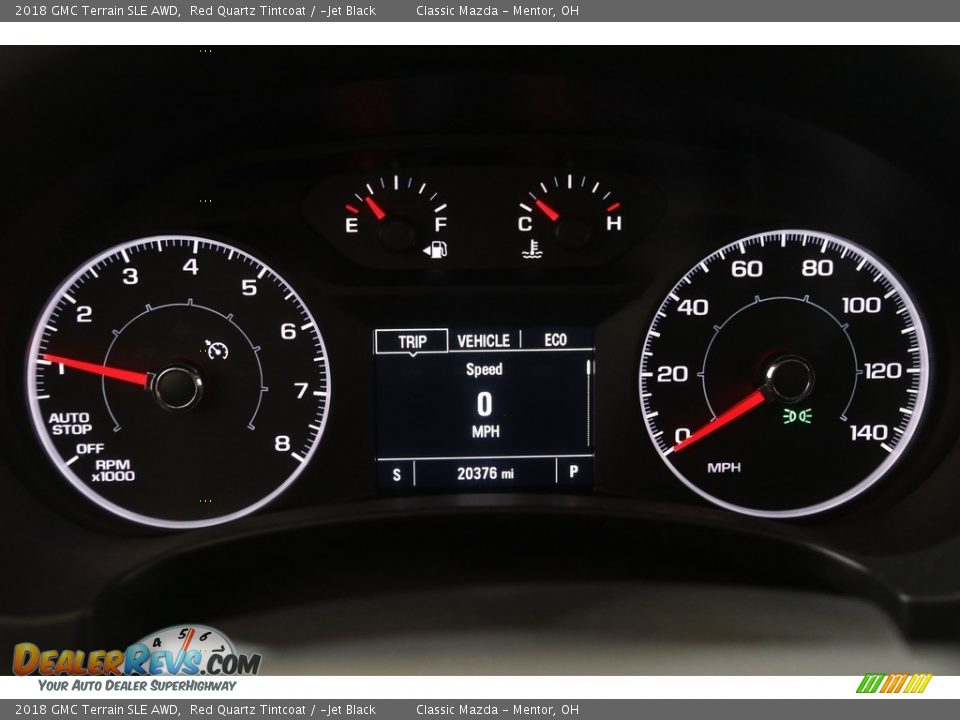 2018 GMC Terrain SLE AWD Red Quartz Tintcoat / ­Jet Black Photo #8