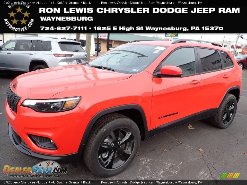 2021 Jeep Cherokee Altitude 4x4 Spitfire Orange / Black Photo #1