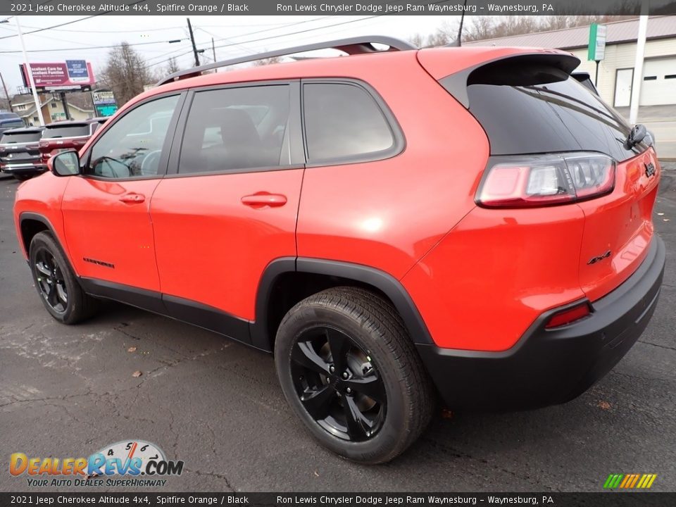 2021 Jeep Cherokee Altitude 4x4 Spitfire Orange / Black Photo #3