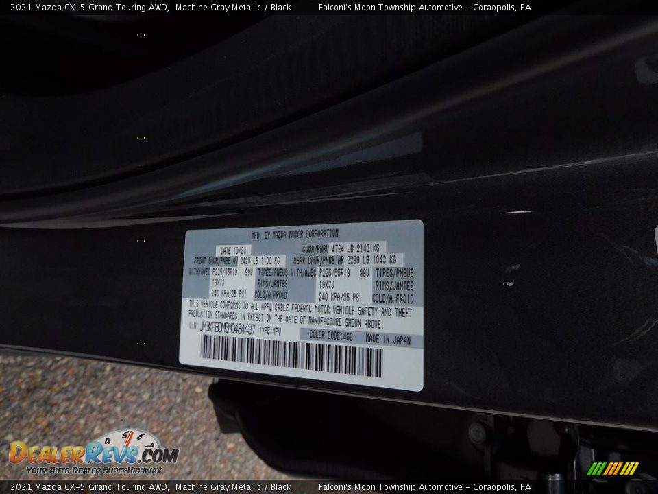 2021 Mazda CX-5 Grand Touring AWD Machine Gray Metallic / Black Photo #20