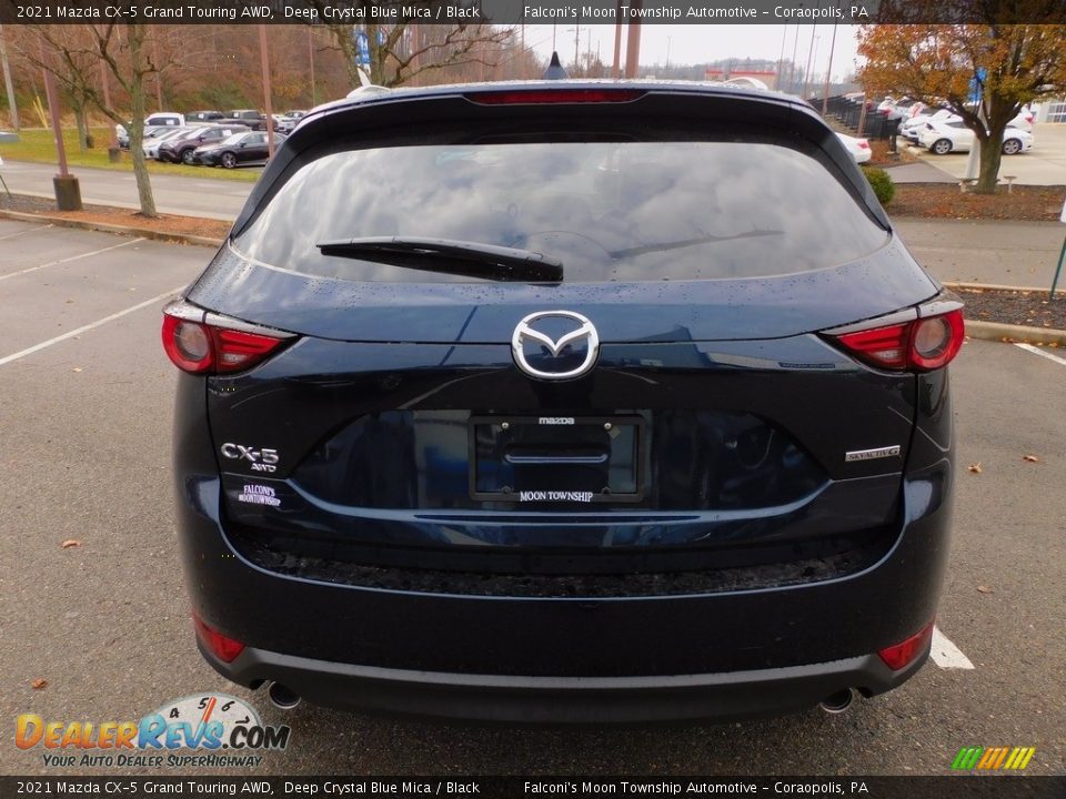 2021 Mazda CX-5 Grand Touring AWD Deep Crystal Blue Mica / Black Photo #3