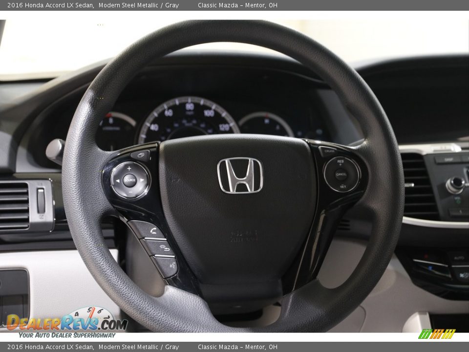 2016 Honda Accord LX Sedan Modern Steel Metallic / Gray Photo #7