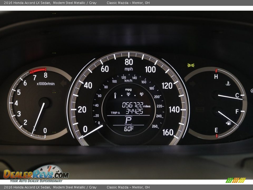 2016 Honda Accord LX Sedan Modern Steel Metallic / Gray Photo #8