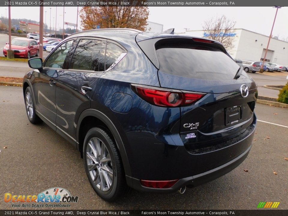 2021 Mazda CX-5 Grand Touring AWD Deep Crystal Blue Mica / Black Photo #5