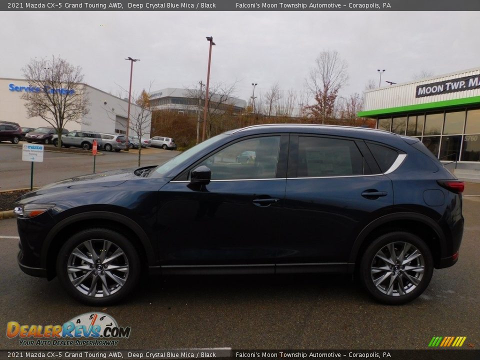 2021 Mazda CX-5 Grand Touring AWD Deep Crystal Blue Mica / Black Photo #6