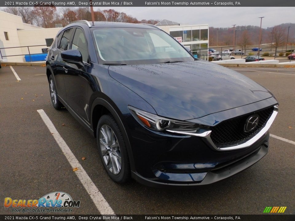 2021 Mazda CX-5 Grand Touring AWD Deep Crystal Blue Mica / Black Photo #9