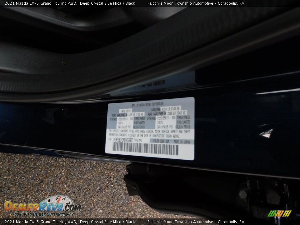 2021 Mazda CX-5 Grand Touring AWD Deep Crystal Blue Mica / Black Photo #20