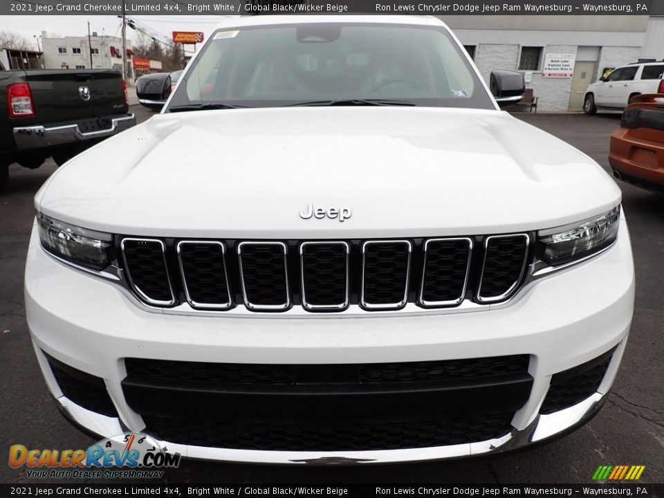 2021 Jeep Grand Cherokee L Limited 4x4 Bright White / Global Black/Wicker Beige Photo #9