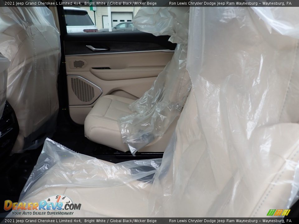 2021 Jeep Grand Cherokee L Limited 4x4 Bright White / Global Black/Wicker Beige Photo #12